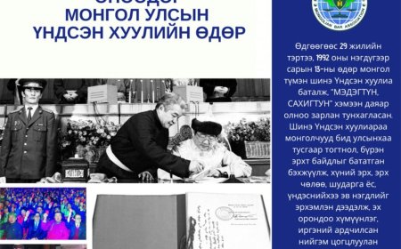 Өнөөдөр Үндсэн хуулийн өдөр