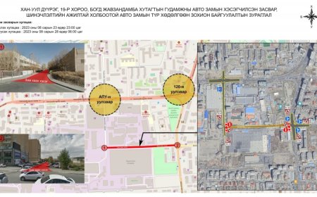 Удирдлагын академиас “Орхон” их сургууль хүртэлх замыг хааж, хучилт хийнэ