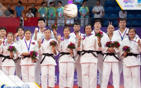 Жүдочид холимог багийн төрөлд хүрэл медаль зүүлээ