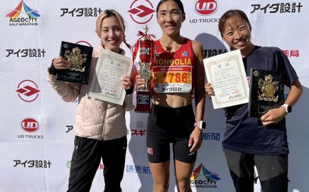 Японд болсон олон улсын хагас марафон гүйлтийн тэмцээнд ахлах ахлагч Г.Хишигсайхан түрүүллээ