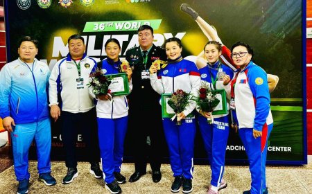 Монголын чөлөөт бөхийн тамирчид Цэргийн ДАШТ-ээс гурван алт, хоёр мөнгө, гурван хүрэл медаль хүртжээ