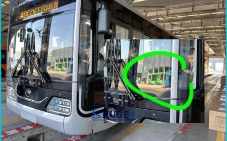 Шинэ автобусны шилэнд тусах ногоон автобус...