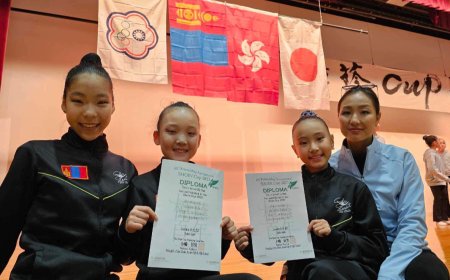 Өхөөрдөм гимнастикчид Японы Шион цом-2023 тэмцээнээс хүрэл медаль хүртжээ