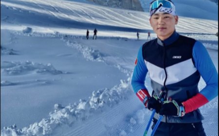 Биатлоны тамирчин Э.Энхсайхан оны эхний тэмцээндээ амжилттай оролцжээ