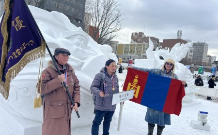 ОУ-ын цасан баримлын уралдаанд Монголын баг тэргүүн байр хүртлээ