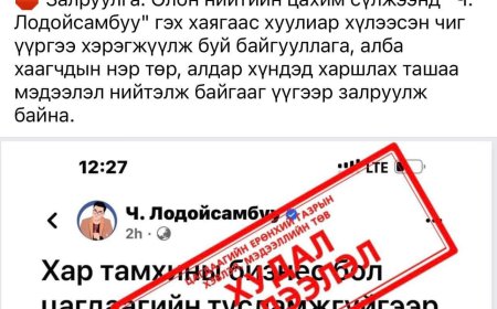 Цагдаагийн ерөнхий газар хувь хүний бодолд няцаалт хийдэг болжээ