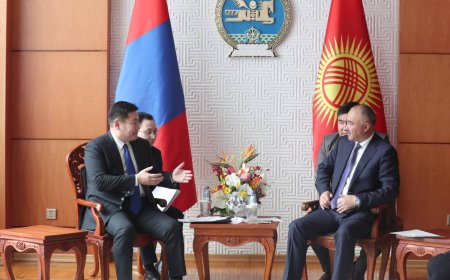 Ерөнхий сайд Л.Оюун-Эрдэнэ Киргиз Улсын Парламент Жогорку Кенеш-ийн дарга Н.Шакиевт бараалхав