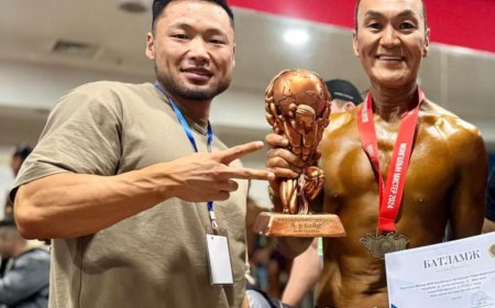 Жүжигчин Ц.Ганзориг Бодибилдингийн Улсын аварга шалгаруулах тэмцээнд оролцож, 4-р байр эзэлжээ