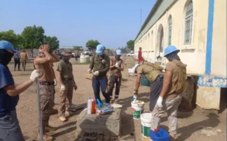 Манай энхийг сахиулагчид Суданы сургууль, эмнэлэгт засвар хийжээ