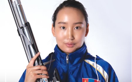 О.Есүгэн 50 метрийн гурван байрлалаас буудаж, финалын шатанд зургадугаар байрт орлоо