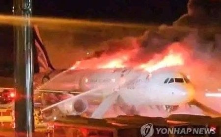 AirBusan авиа  компанийн нисэх онгоцонд гал гарч, гурван хүн бэртжээ