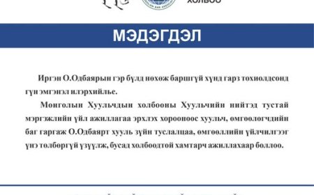 Монголын хуульчдын холбоо: Угаарт гэр бүлийнхнээ алдсан О.Одбаярт хууль зүйн туслалцаа үйлчилгээ үнэ төлбөргүй үзүүлэхээр боллоо