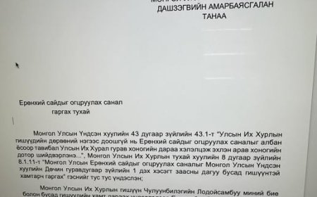 УИХ-ын гишүүн Ч.Лодойсамбуу Ерөнхий сайдыг огцруулах саналыг гаргалаа