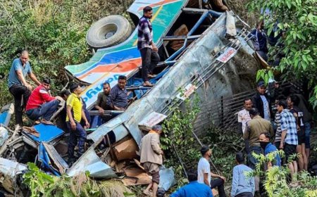 Гүүрэн дээрээс автобус унаж осолдсоны улмаас 55 хүн амь насаа алджээ