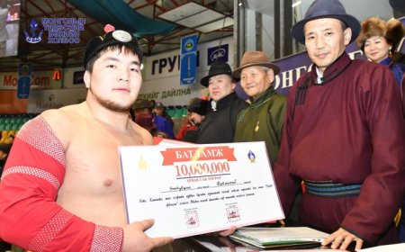 Улсын начин Э. Батмагнай түрүүлж, улсын заан Б. Серик үзүүрлэв