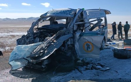 Сар шинээр осолд орсон гэр бүл орон нутагт эмчлүүлж байгаад түргэний тэргээр хот руу явах замдаа дахин осолд орж нэг гэр бүлээс хоёр охин нь үлджээ