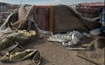 Говь-Алтай аймгийн Эрдэнэ суманд хүчтэй шороон шуурганы улмаас 118 айлын гэр нуржээ