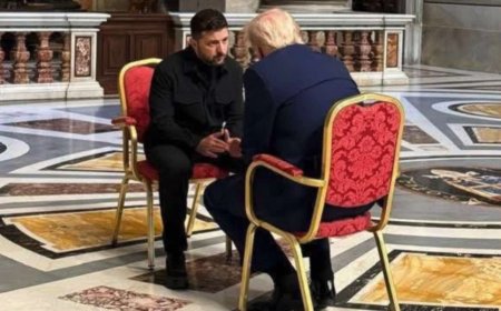 Пап Францисыг сүүлчийн замд нь үдэх ёслолд оролцсон Д. Трамп, В. Зеленський нар Гэгээн Петрийн сүмд ганцаарчилсан уулзалт хийжээ