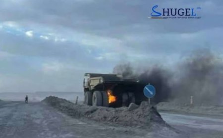 "Эрдэнэс тавантолгойн" уурхайд осол болж, хүнд даацын машин шатжээ