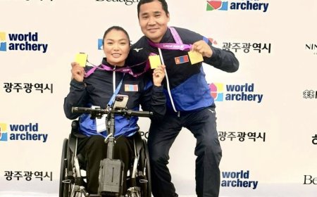 Д.Сэлэнгээ, Н.Мөнхбаатар нар  пара байт харвааны холимог багийн   ДЭЛХИЙН АВАРГА боллоо