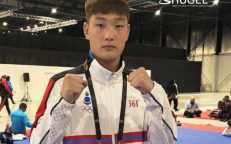 ХОЛИМОГ ТУЛААНЫ ТӨРӨЛД Ж.БЯМБАСҮРЭН ХҮРЭЛ МЕДАЛЬ ХҮРТЛЭЭ